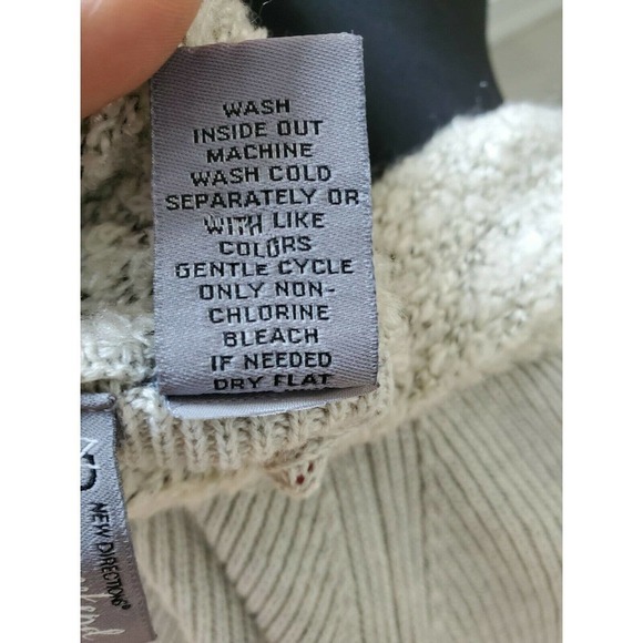 New Direction White Women's Cotton & Acylic Long Sleeve Open Front Sweaters - Picture 10 of 11